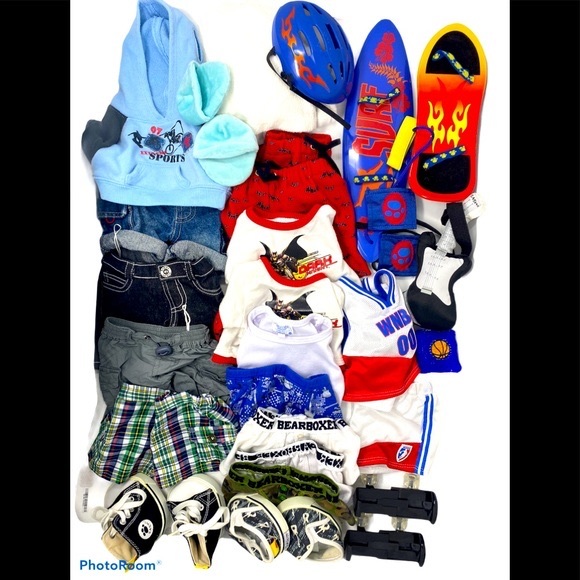 EUC BUILD-A-BEAR LOT-3 Stuffed Animals, Tons of Clothes, Shoes & Accessories! - Picture 4 of 12